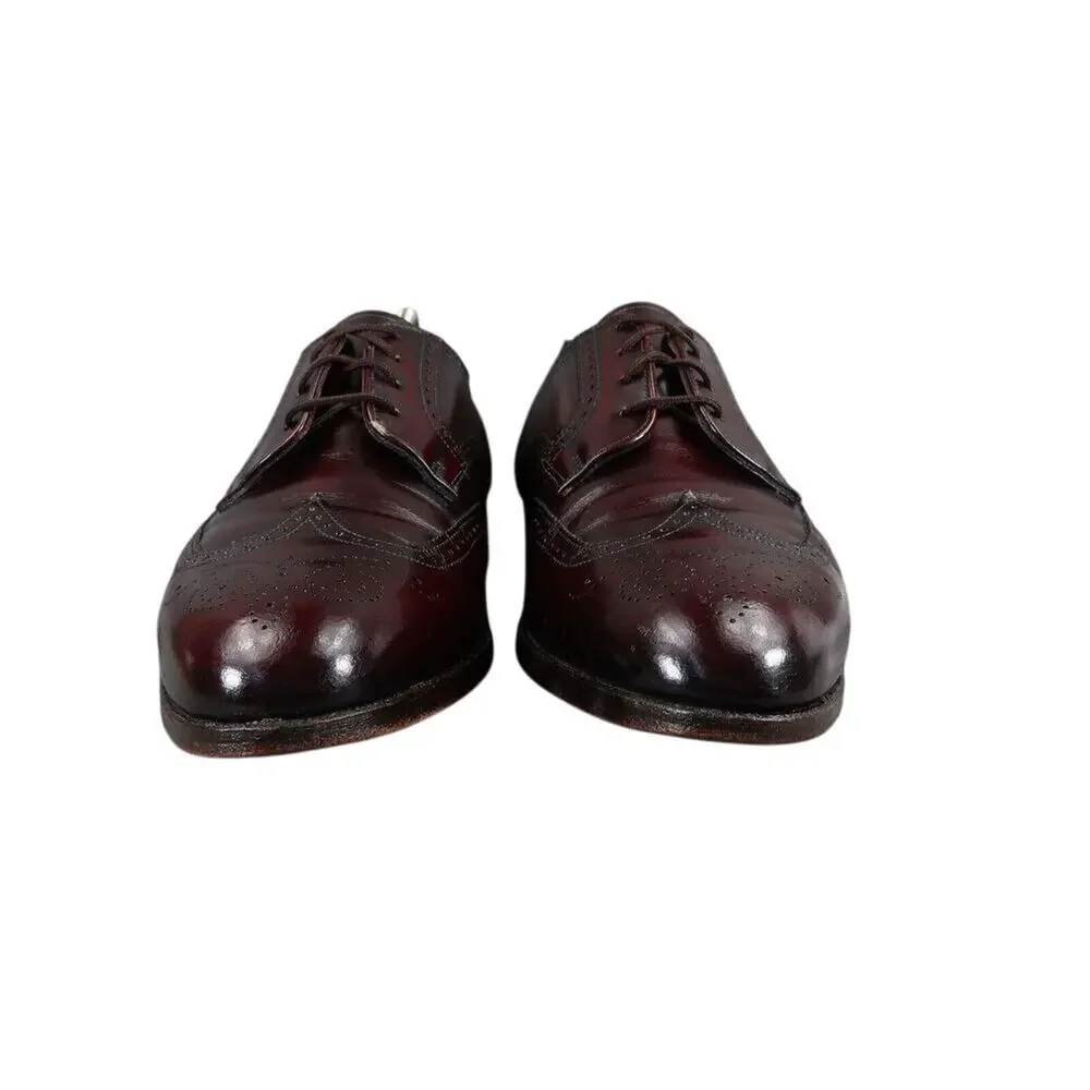 ET Wright Shoes Mens 10 Oxford Derby Wingtip Brogue Leather Classic Dress Formal